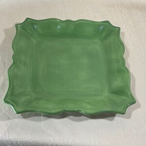Tabletops Unlimited Rue de Paris Green Square 11” Dinner Plate